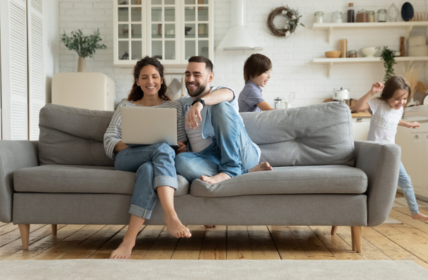 Two Adults Looking Online for Selective Insurance