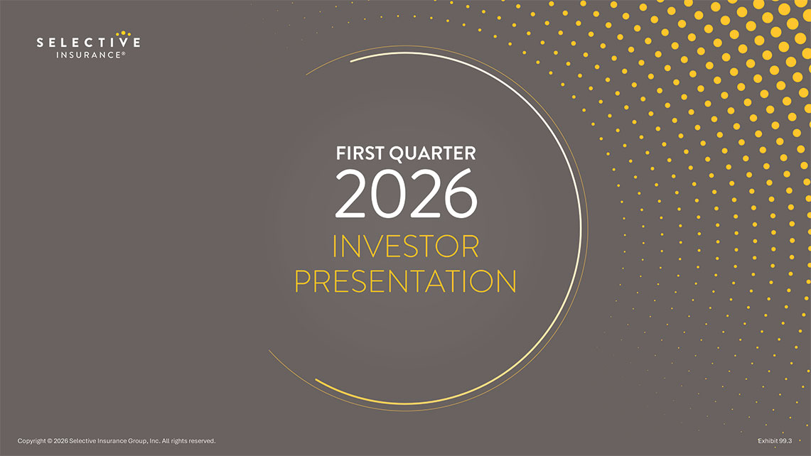 Selective Insurance Group Inc. First Quarter 2023 Investor Presentation